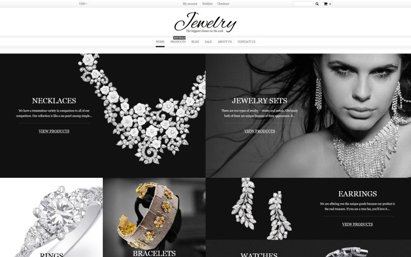 jewelry website design